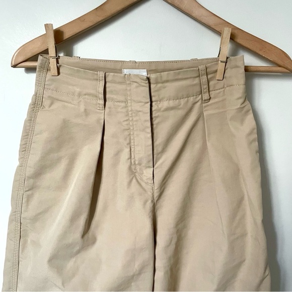 Aritzia Wilfred Free Day Off Pleated Wide Leg Pants Beige Size 0 - Picture 5 of 9
